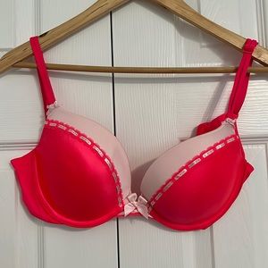 Victoria’s Secret Hot Pink Bow Push-up Bra 34D